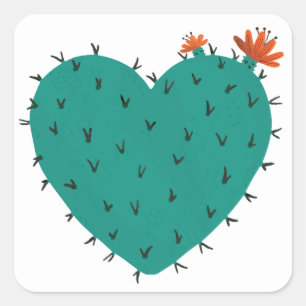 Sticker Coeur Succulent