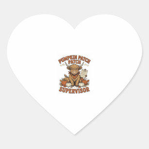 Sticker Cœur Superviseur de la section citrouilles Vache Highla