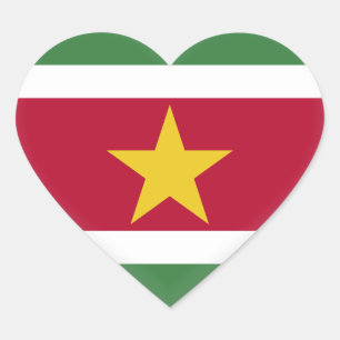 Sticker Cœur Suriname Flag
