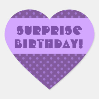 Sticker Cœur Surprise Anniversaire Polka Dot Favoriser ou Sceau