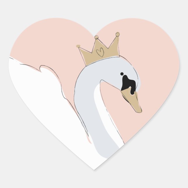 Sticker Cœur Swan Princess (Devant)