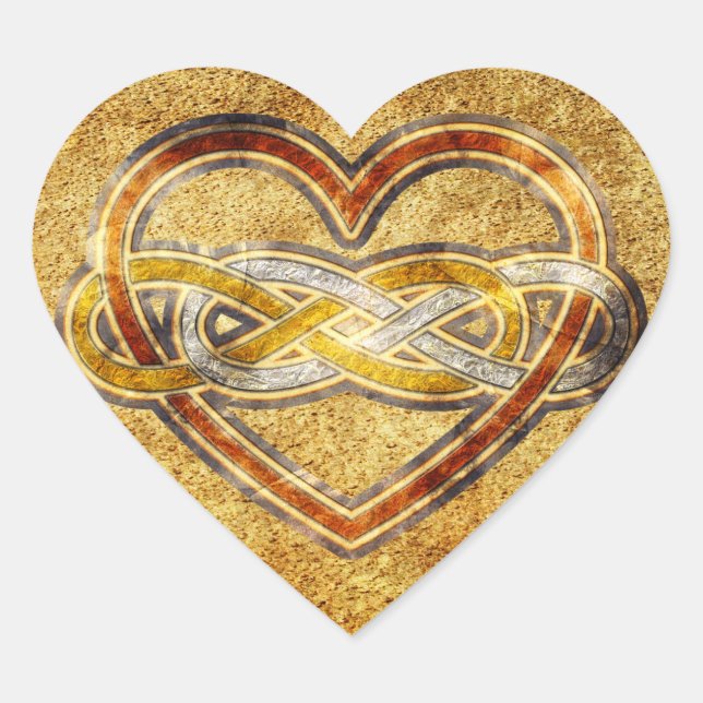 Sticker Cœur Symbole double infini Coeur BiColor (Devant)