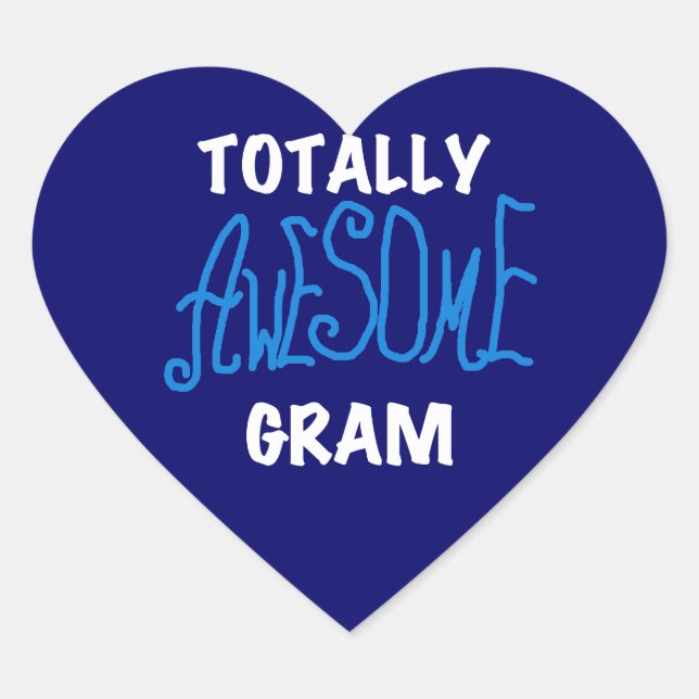 Sticker Cœur T-shirts bleus et cadeaux de gramme totalement (Devant)