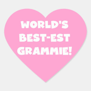Sticker Cœur T-shirts et cadeaux blancs Grammie les plus beaux 