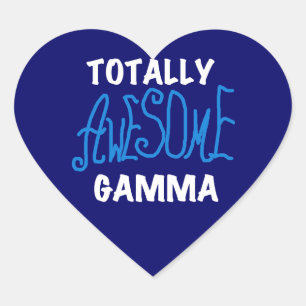 Sticker Cœur T-shirts et cadeaux bleus gamma totalement