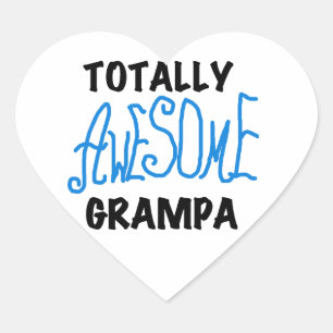 Sticker Cœur T-shirts et cadeaux de Grampa bleu absolument géni