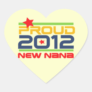 Sticker Cœur T-shirts et cadeaux Fiers Nana 2012