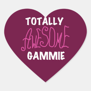 Sticker Cœur T-shirts et cadeaux Gammie Pink totalement géniaux