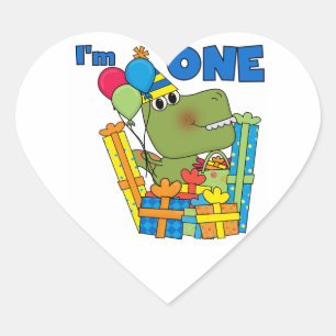 Sticker Cœur T-shirts et cadeaux Little Dino 1er anniversaire