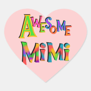 Sticker Cœur T-shirts et cadeaux Mimi impressionnants