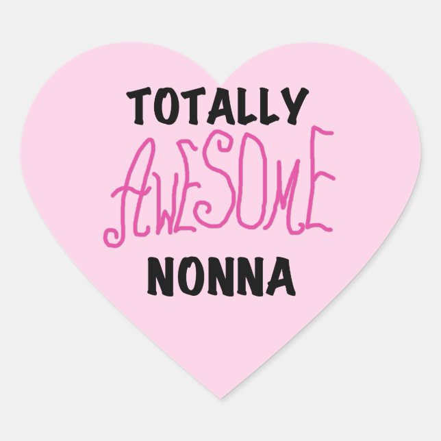 Sticker Cœur T-shirts et cadeaux Nonna Pink totalement géniaux (Devant)