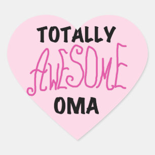 Sticker Cœur T-shirts et cadeaux Oma Pink absolument géniaux