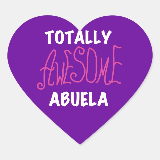 Sticker Cœur T-shirts et cadeaux roses d'Abuela absolument géni (Devant)