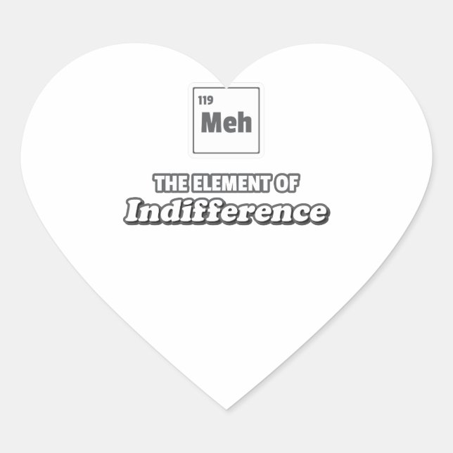 Sticker Cœur Tableau périodique Mm Élément du cookie (Devant)