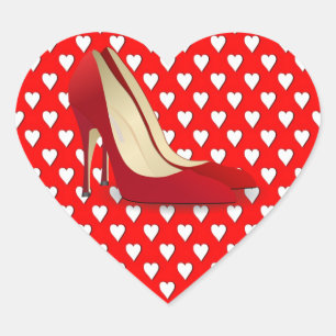 Sticker Cœur talons hauts rouge