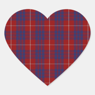 Sticker Cœur Tartan de clan de Hamilton