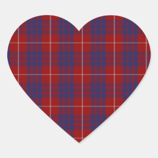 Sticker Cœur Tartan de clan de Hamilton