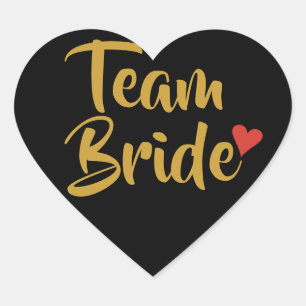 Sticker Cœur Team Bride Red Heart