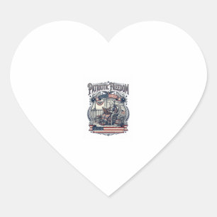 Sticker Cœur Tee-shirt graphique vectoriel Patriotic Porch Book