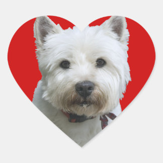 Sticker Cœur Terrier de West Highland