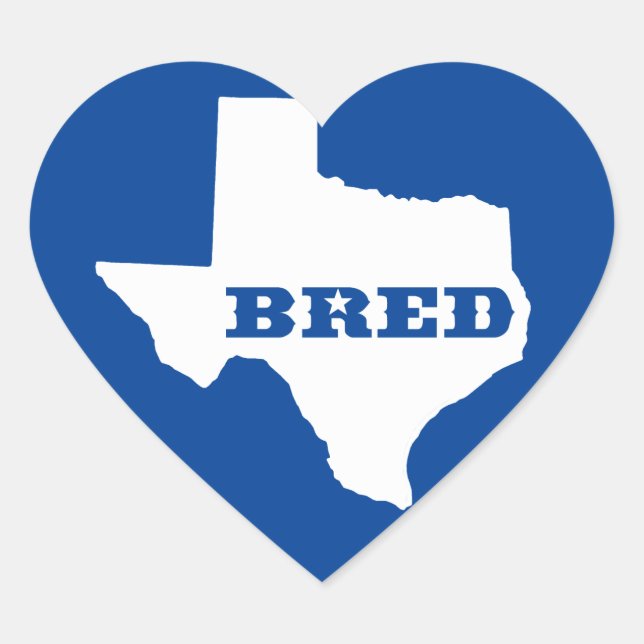 Sticker Cœur Texas Bred (Devant)