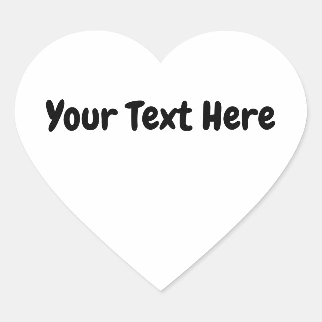 Sticker Cœur Texte personnalisé (Devant)