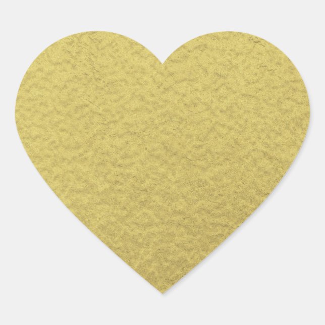 Sticker Cœur Texture Arrière - plan Gold Foil (Devant)