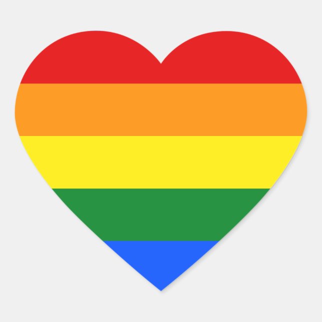 Sticker Cœur The Colors of the rainbow (Devant)