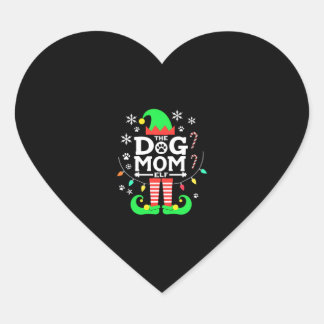 Sticker Cœur The Dog Mom Elf Xmas Funny Dogs lover Christmas Do