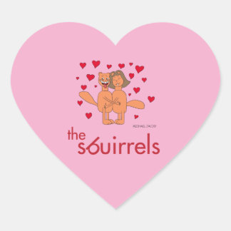 Sticker Cœur The Sbuirrels Ed and Mary Valentine