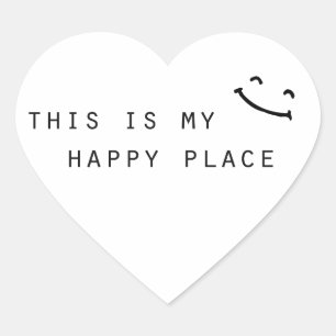 Sticker Cœur thiis my happy place moy design