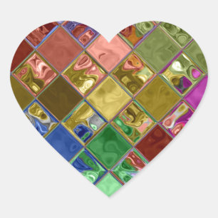 Sticker Cœur Tiles Mosaic