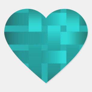 Sticker Cœur Tissage, rubans