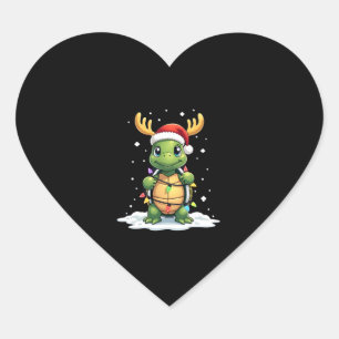 Sticker Cœur Tortue de mer Père Noël Lumières de Noël Xmas mign