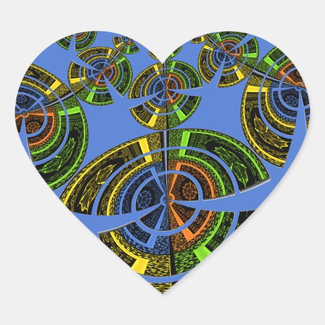 Sticker Cœur Tradition bleue (Devant)