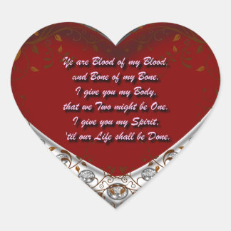 Sticker Cœur Traditionnel. Voeu écossais d'amour : Sang de mon
