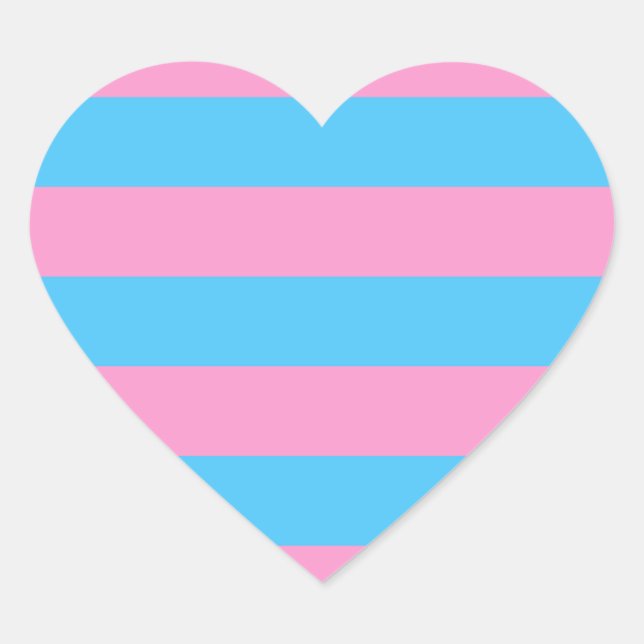 Sticker Cœur Trans Pride (Historique de 1999) (Devant)