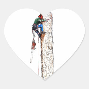 Sticker Cœur Tree Surgeon Arborist