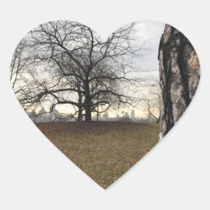 Sticker Cœur Trees New York NYC Sunrise Central Park Skyline