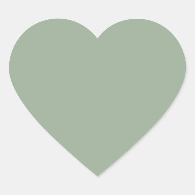 Sticker Coeur Trend Color Soft Sage (Devant)