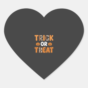 Sticker Cœur Trick or Treat Halloween Pumpkin Vector Design_1
