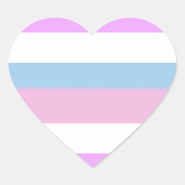 Sticker Cœur Tripes de fierté intersexuelle (Devant)