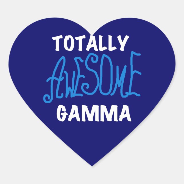 Sticker Cœur Tshirts et cadeaux Gamma Blue totalement géniaux (Devant)