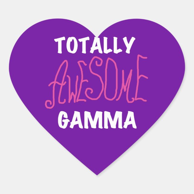 Sticker Cœur Tshirts et cadeaux Gamma Pink totalement géniaux (Devant)