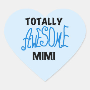 Sticker Cœur Tshirts et cadeaux Mimi Bleus absolument géniaux