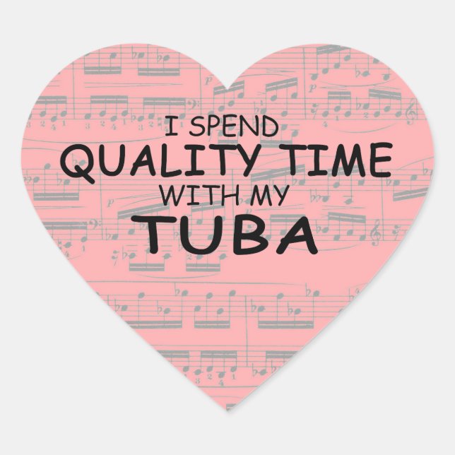 Sticker Coeur Tuba Time (Devant)