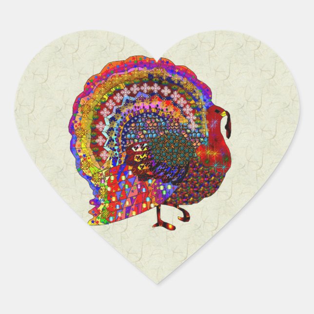 Sticker Cœur Turquie juive (Devant)