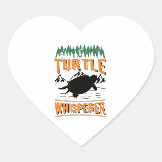 Sticker Cœur Turtle Whisperer Mini (Devant)