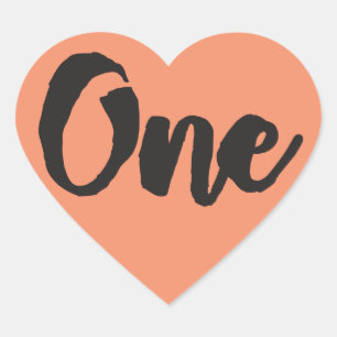 Sticker Cœur Un 1er anniversaire Art Premier anniversaire Mon 1