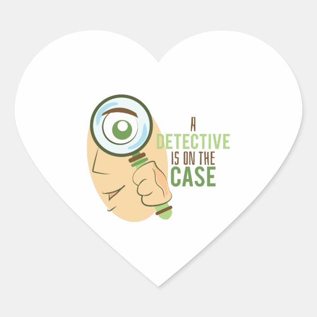 Sticker Cœur Un Détective Est Sur Le Coque (Devant)